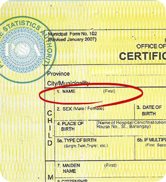 Change of Name